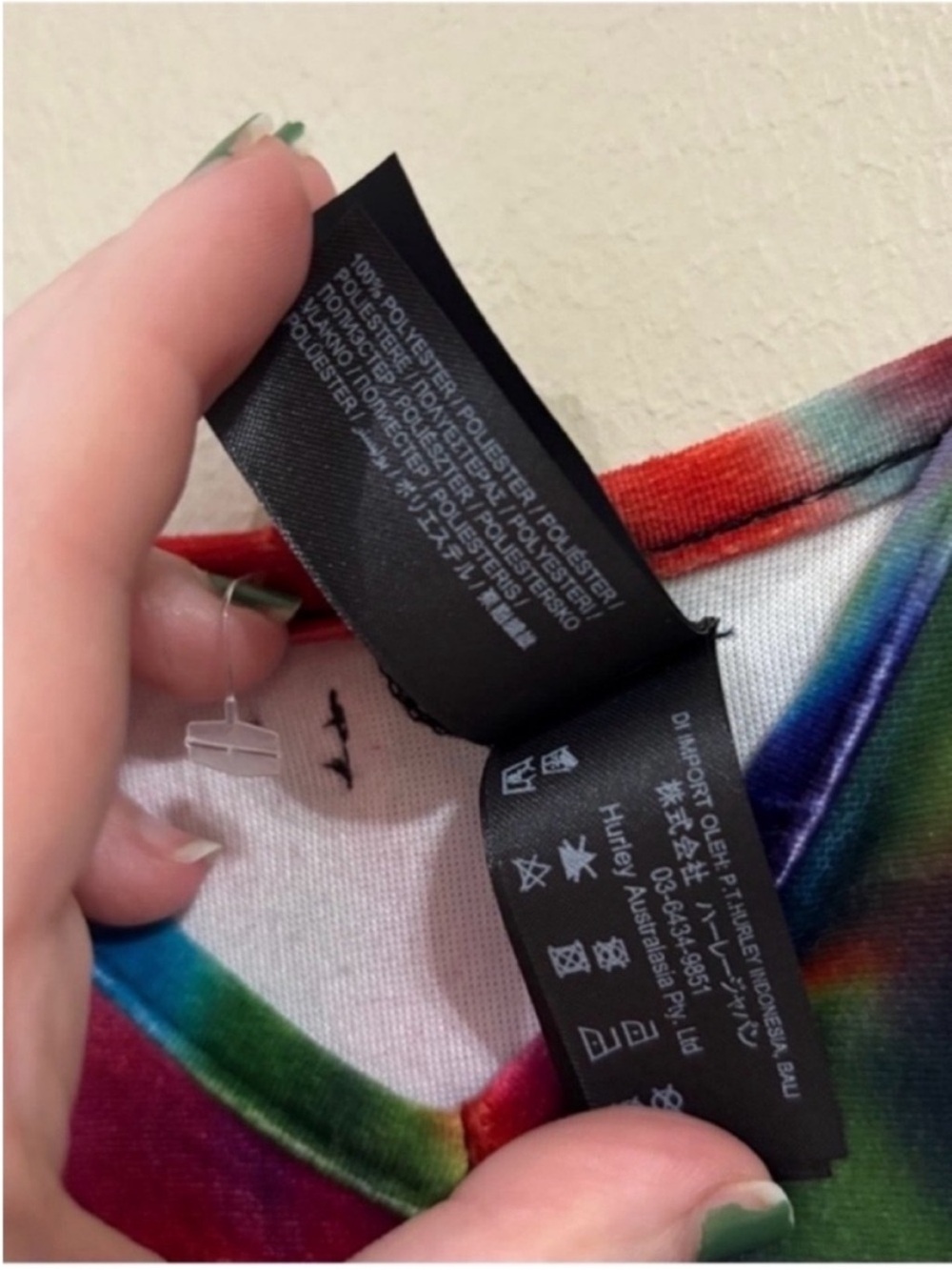 Hurley Multicolor Tie-Dye Velour Nebula Mini Dress - Picture 5 of 6